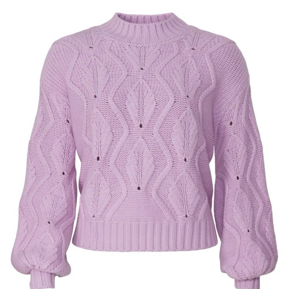 Misa Los Angeles Lilac Knit Sweater